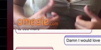 Hot teen on Omegle show big tits 