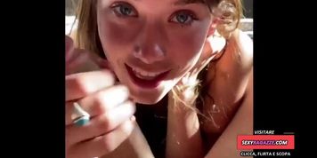 Italian - Ragazza Calda Deepthroating Big Cock E Swallows (Cute_Amateur)