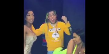 Thick Latina Thot grinds up on rapper and gets humped 