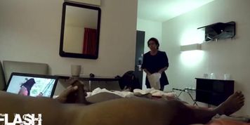 Cock Flash Hotel Maid
