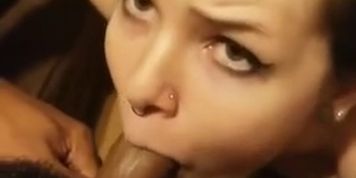 Bald bitch gets pounded doggystyle, cokehead gf deepthroats