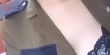 Chinese girl removes bra and show to you