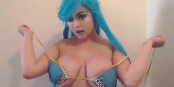 Blue haired girl