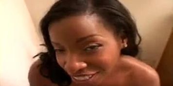 Black woman in toilet