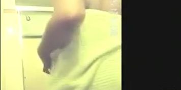 Black BBW takes a shower and dresses (Jacqueline Back)