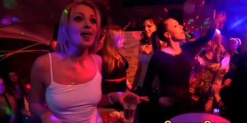 Glam babes give blowjobs