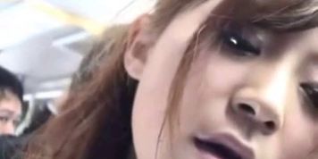 Mosaic; busty milf pussydigged by geek on bus