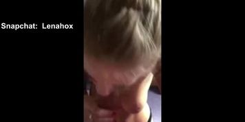 First time messy blowjob outdoor and swallow cum! (MihaNika69)