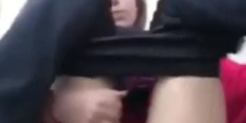 Girl with big ass jerk off her pussy outdoor