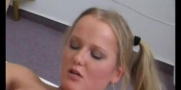 Pigtailed European Teen Rough Screw