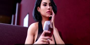 Milfy City Lindsa Scene:4 Footjob from landlady stepmother milf under table!
