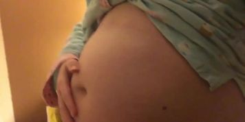Very Full & Pregnant Looking Stomach
