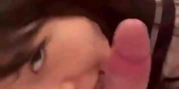 Chinese Girl in Schoolgirl Outfit Gives a Messy BJ