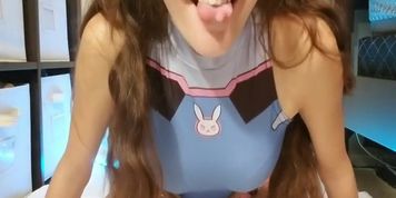 Teen Overwatch Dva Gamer Girl Gets DP (GamerGirl)