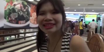 Amateur Asian slut blows man's cock and gets her tight ass fucked hard