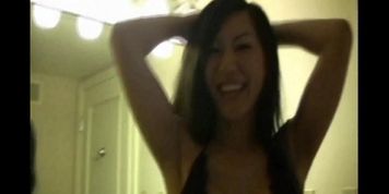 Hot wife gets ready for her date with a stud