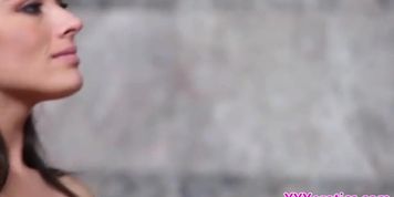 Busty gf cocksucking before fucking