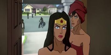 BIG BARDA - Superman Batman Apocalypse - movie scene BIG BARDA cartoon - Wonder Woman DC batman