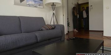 Busty glamour babe assfucked by masseur