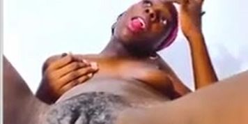 Black Slut Milks Her Cute Boobs
