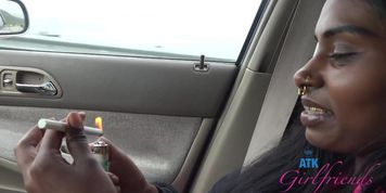 On a date with Fae Love hanging out, taking her back to the pad and playing with her pussy POV
