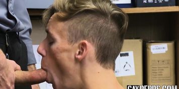 Slender twink thief seduces Hunk muscle guard for freedom
