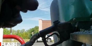 Flash Girl At Gas Station