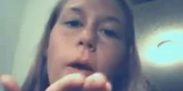 Striptease and masturbation in front of a webcam