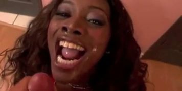 The Best Ebony Facial Cumshot Cumpilation
