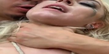 Chloe Temple, I strangle her with my hand and she cries while sucking it PART 1