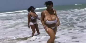Big Ass Latin Titties on the beach and round the pool