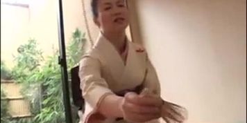 Asian Geisha Giving Happy End To Guy