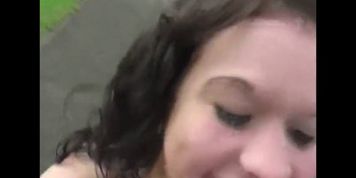 Big boobs nervous amateur walking naked in public