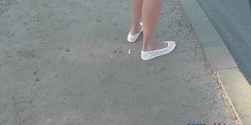 Petite Ass And G-String Of A Brunette In Upskirt Mov