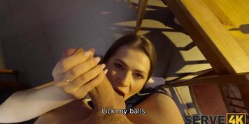 SERVE4K. Fast Food Fuck (Serina Gomez, Steve Q)