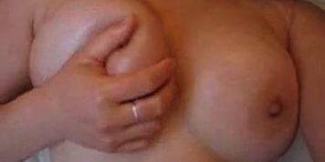 Real big boobs Milf Renata with funny toy