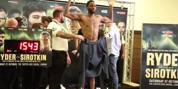 Straight Black Boxer Asinia Byfield Exposed Naked at Weigh In