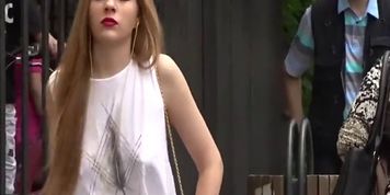 Hot Braless Teens Voyeur See Through Shirt Pokies In Public Bouncing Tits #2