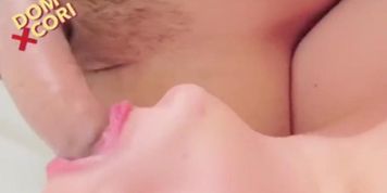 Hot amateur babe sucking on & swallowing my dick 