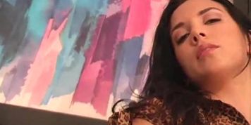 Jelena Jensen - Jerk Off Encouragement In Leopard Dress Pentyhose