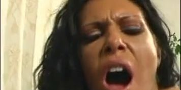 Sexy latina plays with her pussy then dude shoves his hand up her snatch