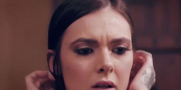 Super hot step dauther Marley Brinx spanked by dad