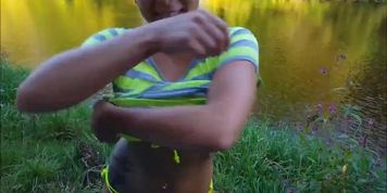 Gorgeous Blond Fucked Near the River