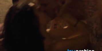 Nubile babe blowing cock in erotic banging and creampie