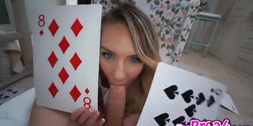 Cali Carter bends over and her pussy gets fuck doggy