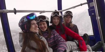 Ready, Set, Snow! Lesbians Hump the Photo Guy for ClubSweethearts