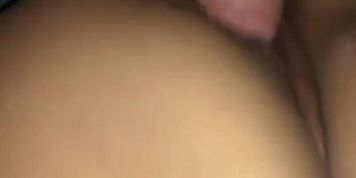 Ebony teen loves big white cock