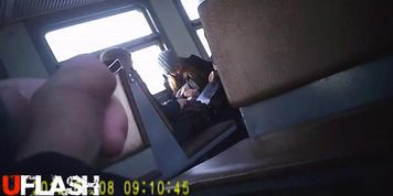Dickflash for Group of Teen on Train
