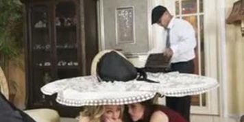 Threesome With Girlfriend And Stepmom