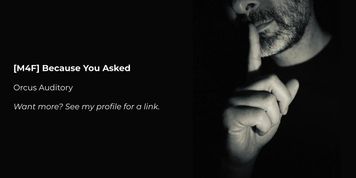 [M4F] Because You Asked (Cory Chase, Erotic Audio, Sweetie_Fox)